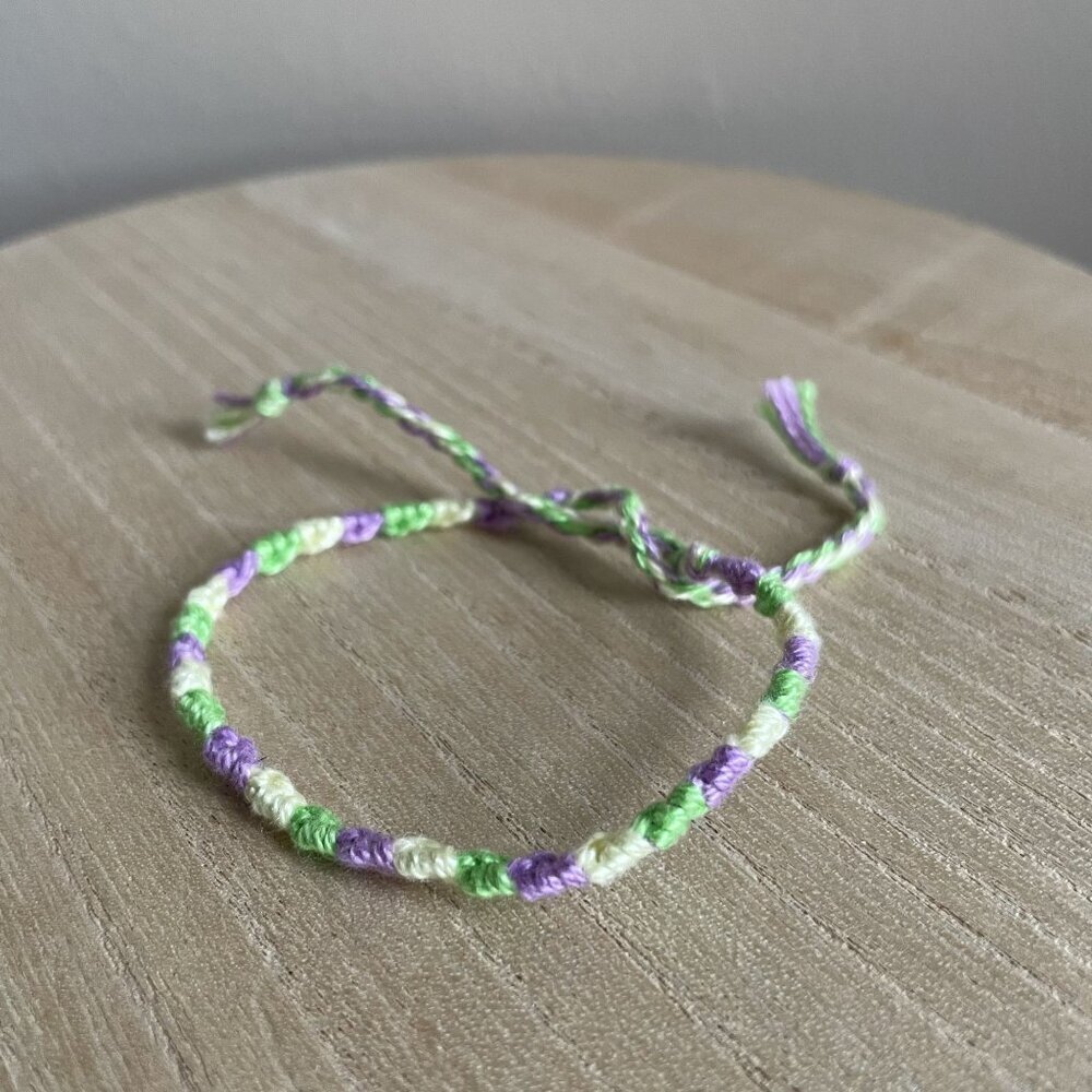 Serafina Bracelet, anklet, trendy, comfortable, tie, embroidery thread, woven, g